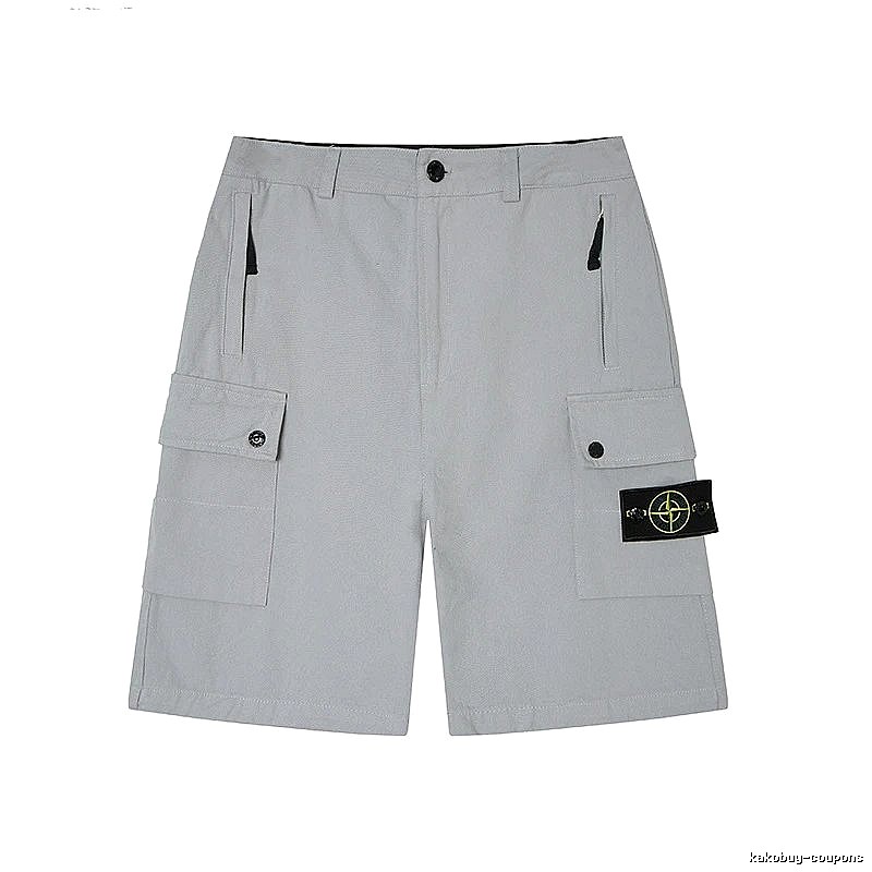 Stone Island Classic Technical Workwear Style Light Grey Shorts