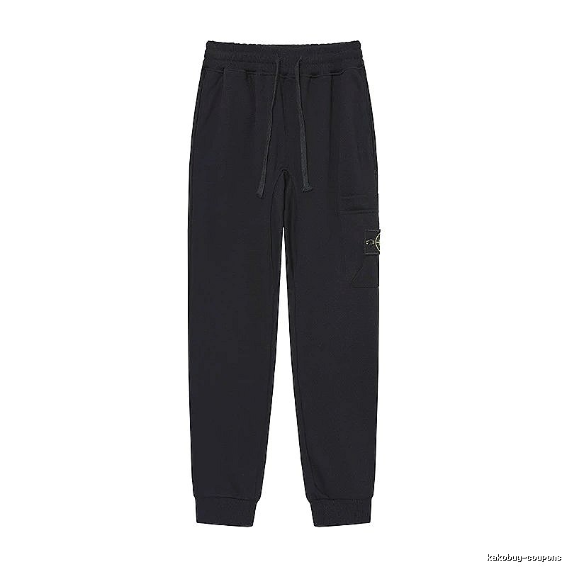Stone Island Compass Series Street Style Black Sweatpants