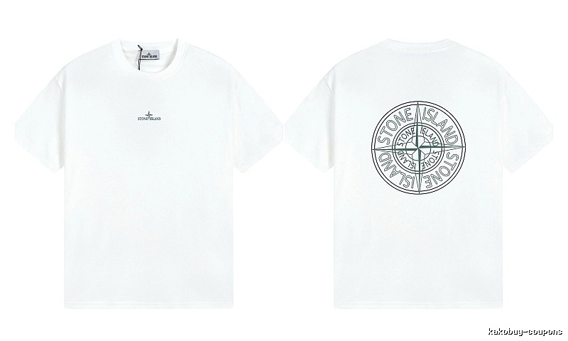 Stone Island Compass Series Street Style White T-Shirt