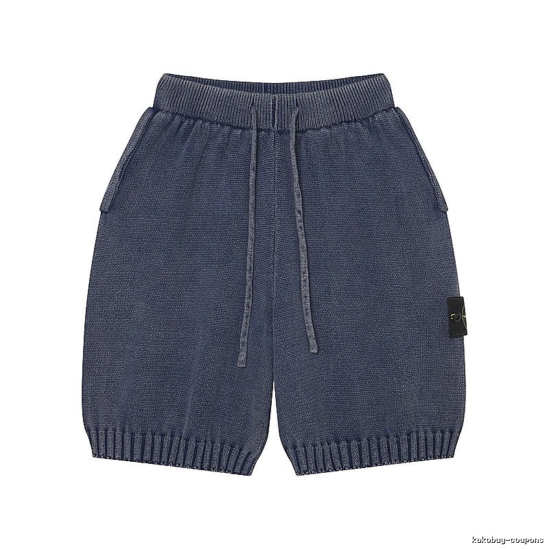 Stone Island Knit Casual Style Navy Blue Shorts