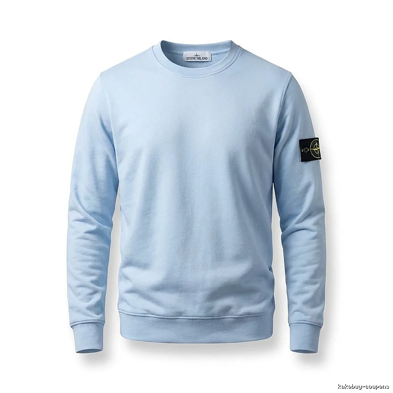 Stone Island minimalist light blue sweatshirt