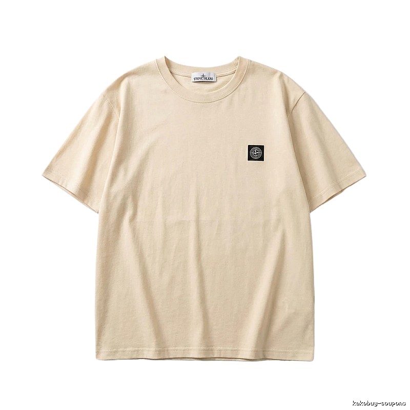 Stone Island minimalist style beige T-shirt