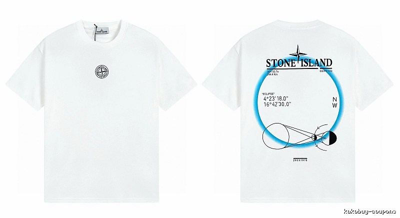 Stone Island Solar Eclipse Street Style White T-Shirt
