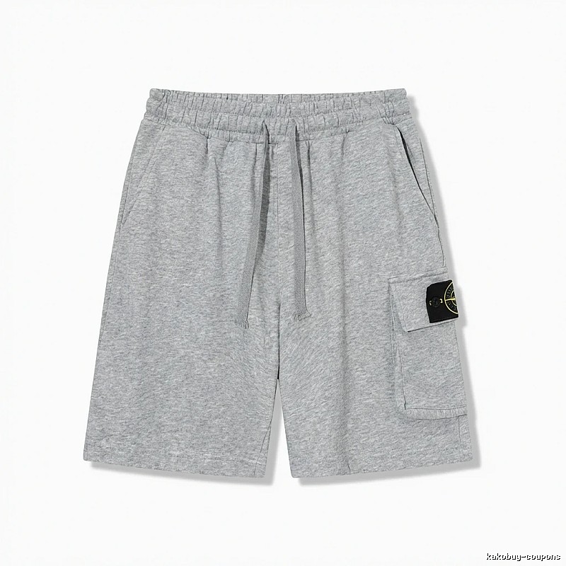 Stone Island workwear style grey shorts