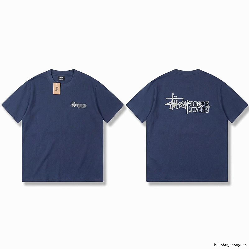 Stussy basic casual dark blue T-shirt