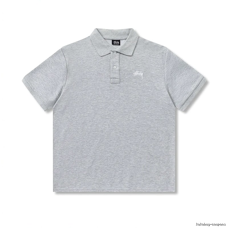 Stussy basic grey Polo shirt