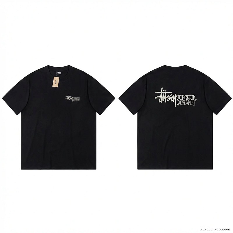 Stussy basic simple style black T-shirt