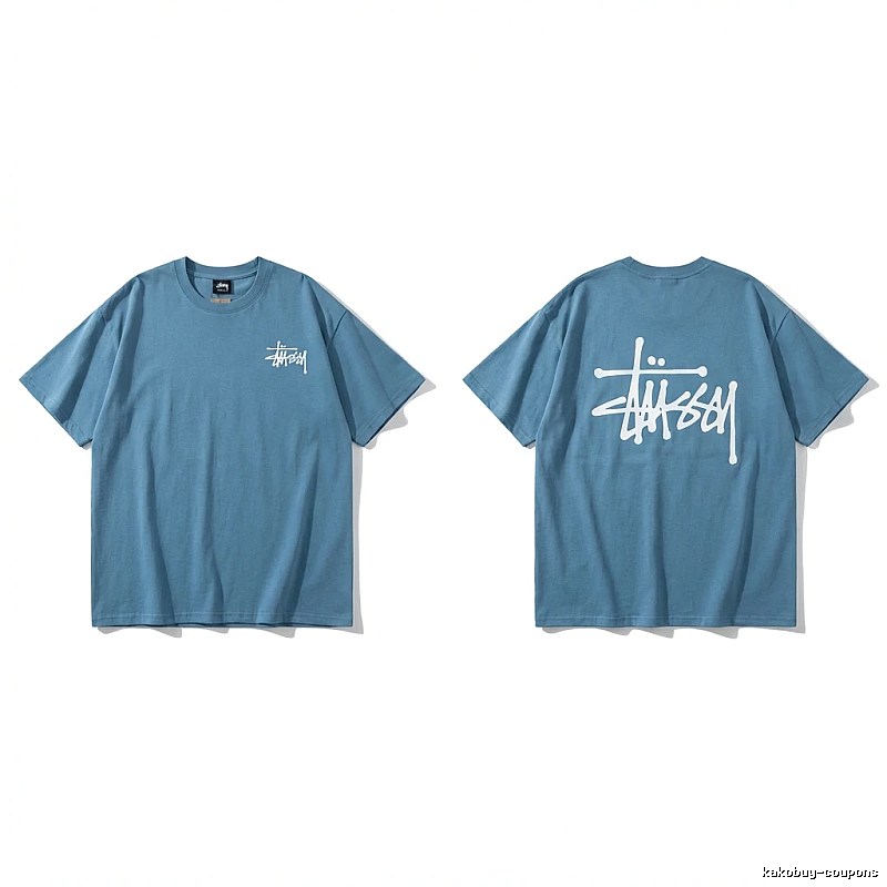 Stussy basic simple style blue T-shirt