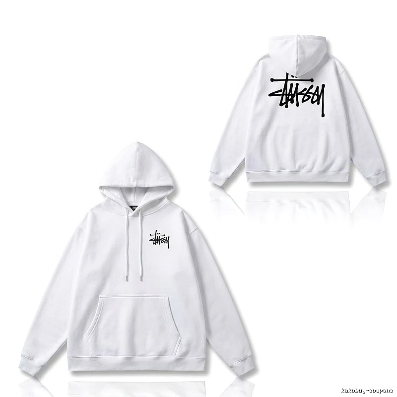 Stussy basic style simple white sweatshirt