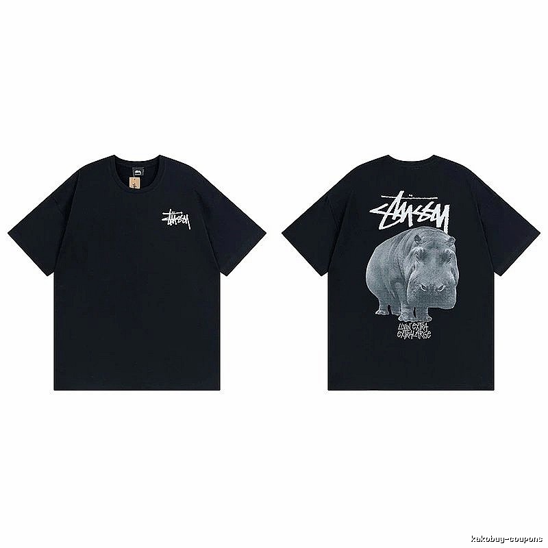 Stussy Black Spider Graphic T-Shirt Match Day Logo