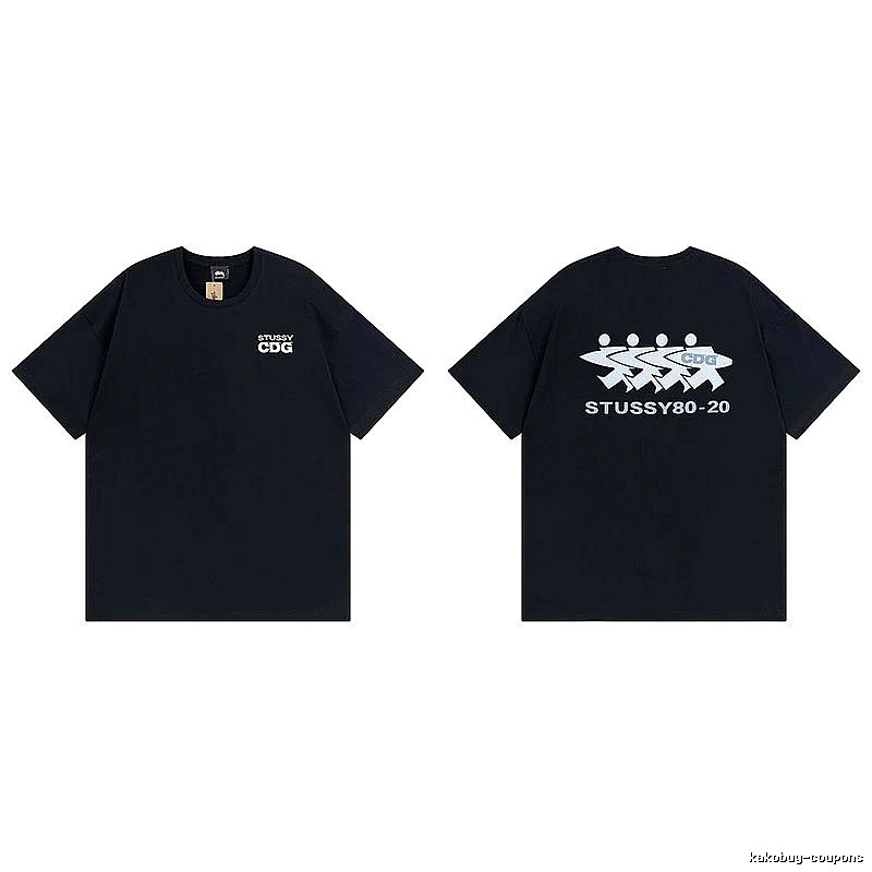 Stussy Black Spider Graphic T-Shirt Modern Fit Logo