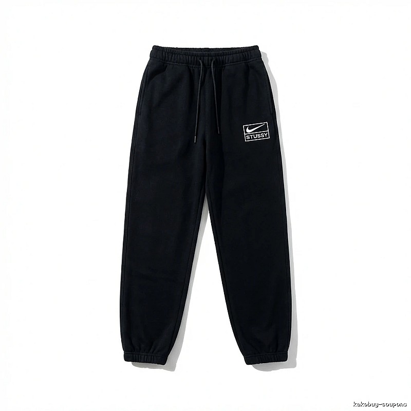 Stussy Co-branded Casual Black Sweatpants