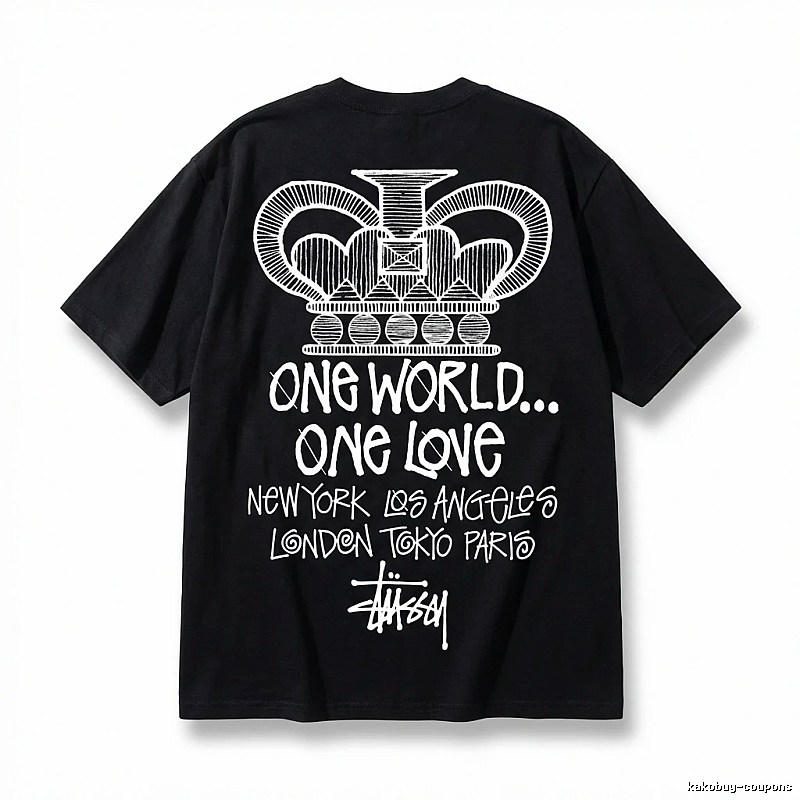 Stussy Crown Print Black T-shirt