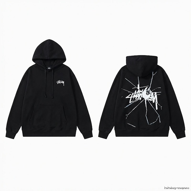 Stussy dark style black hoodie
