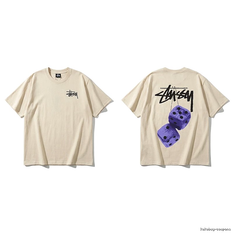 Stussy Dice Print Beige T-shirt