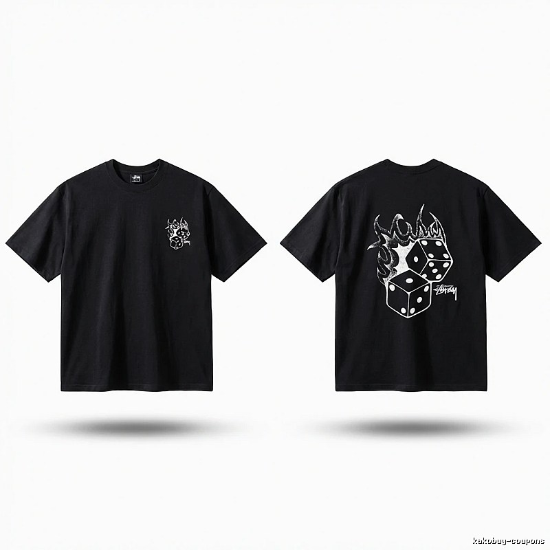 Stussy Dice Print Black T-shirt