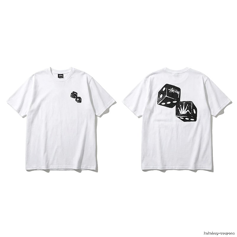 Stussy Dice Print White T-shirt