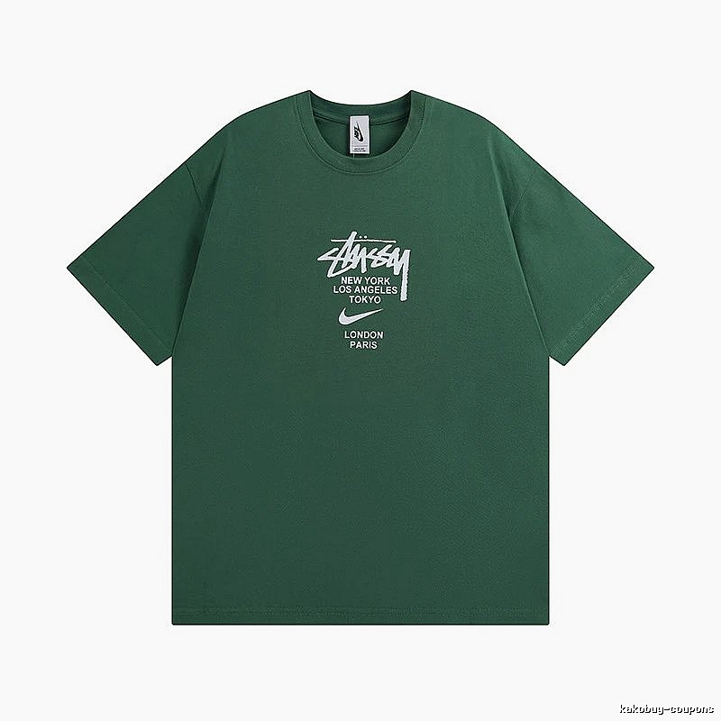 Stussy Green Spider Graphic T-Shirt Smart Casual Logo