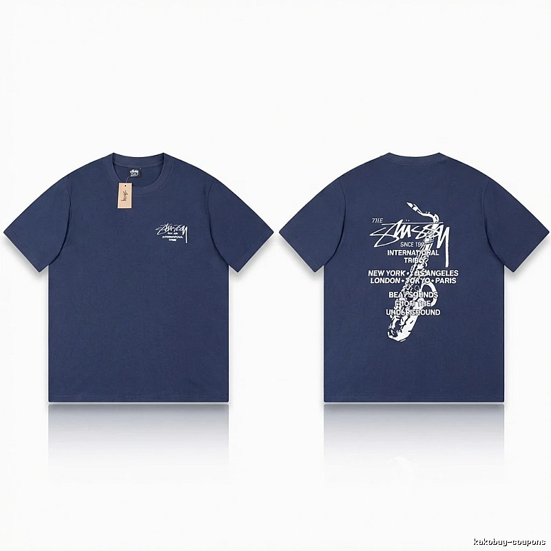 Stussy International Tribal Style Navy Blue T-shirt