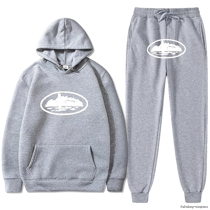 Stussy Light Gray Tracksuit Set Layered Outfit Logo