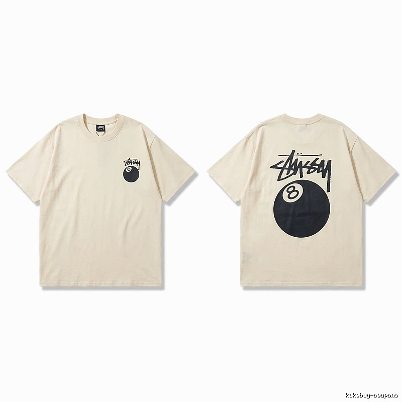 Stussy No.8 Ball Series Retro-Style T-Shirt