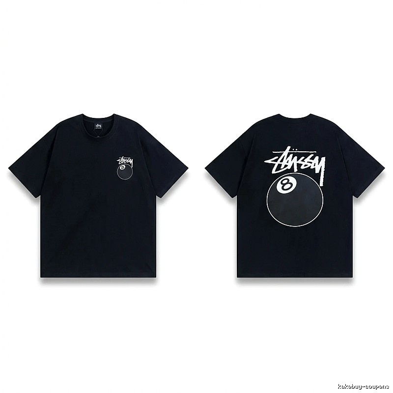 Stussy No.8 Ball Style Black T-shirt