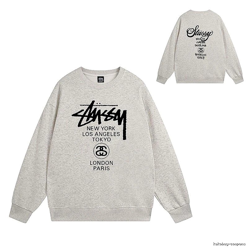 Stussy Oatmeal Style 541 Graphic SweatShirt Active Casual
