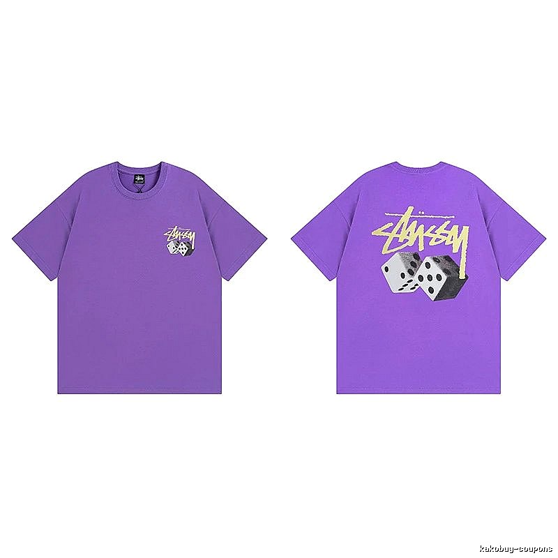 Stussy Purple Spider Graphic T-Shirt Campus Look Logo
