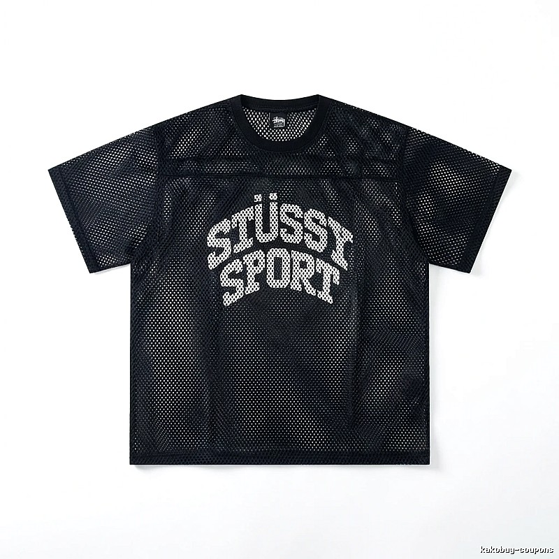 Stussy Sporty Black Mesh Shirt