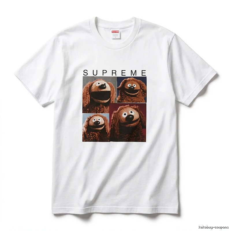 Supreme cartoon print white T-shirt
