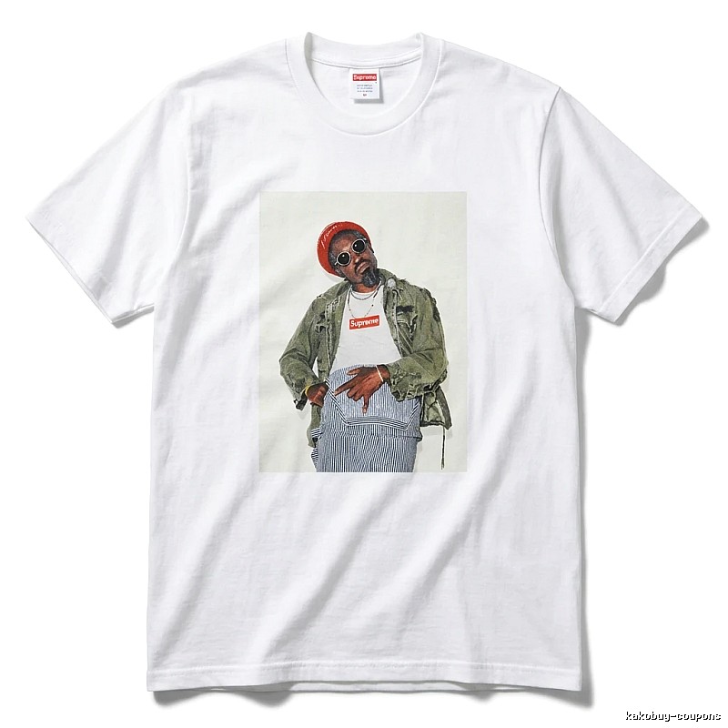 Supreme character print style white T-shirt