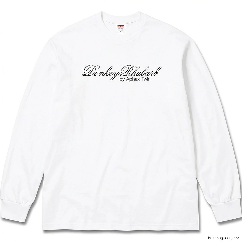 Supreme letter style white long-sleeve