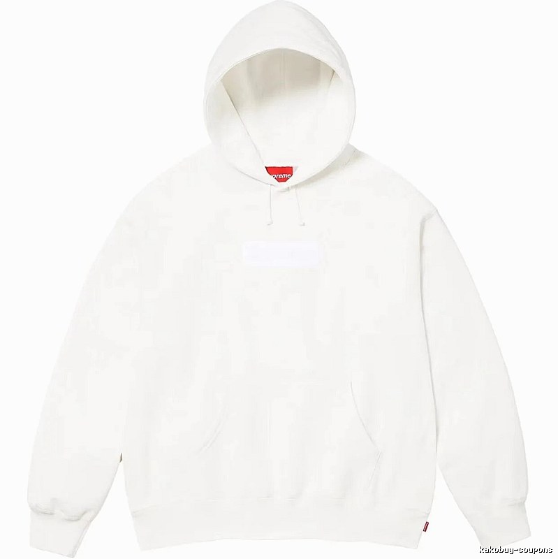 Supreme Monogram Logo hoodie Gray Red Oversized for Layered Styling