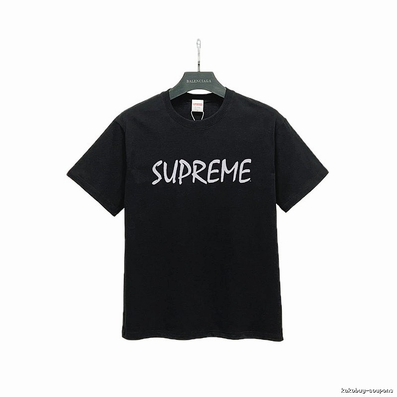Supreme Printed Street Style Black Short-sleeve T-shirt