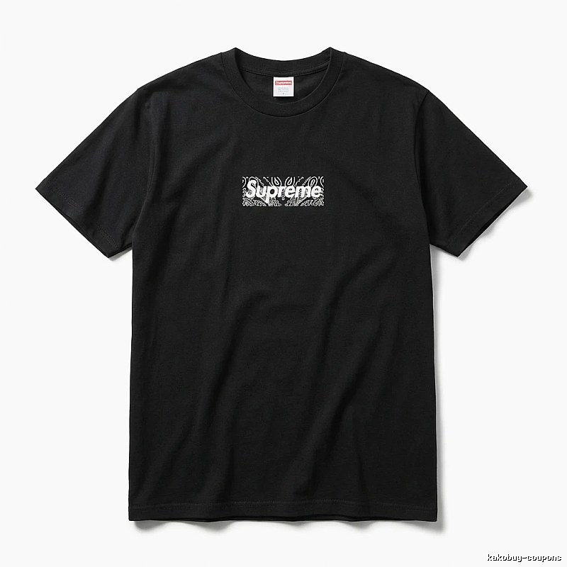 Supreme - printed trendy black T - shirt