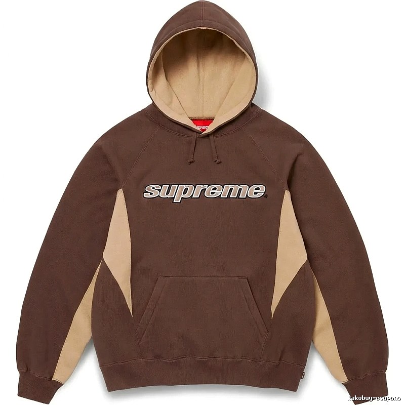 Supreme retro-style brown hoodie