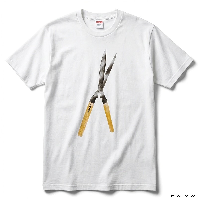 Supreme Scissors Print White T-shirt