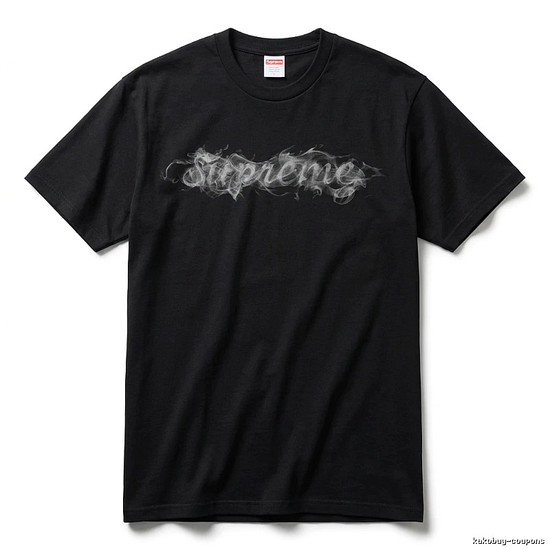 Supreme Smoke Style Black T-shirt