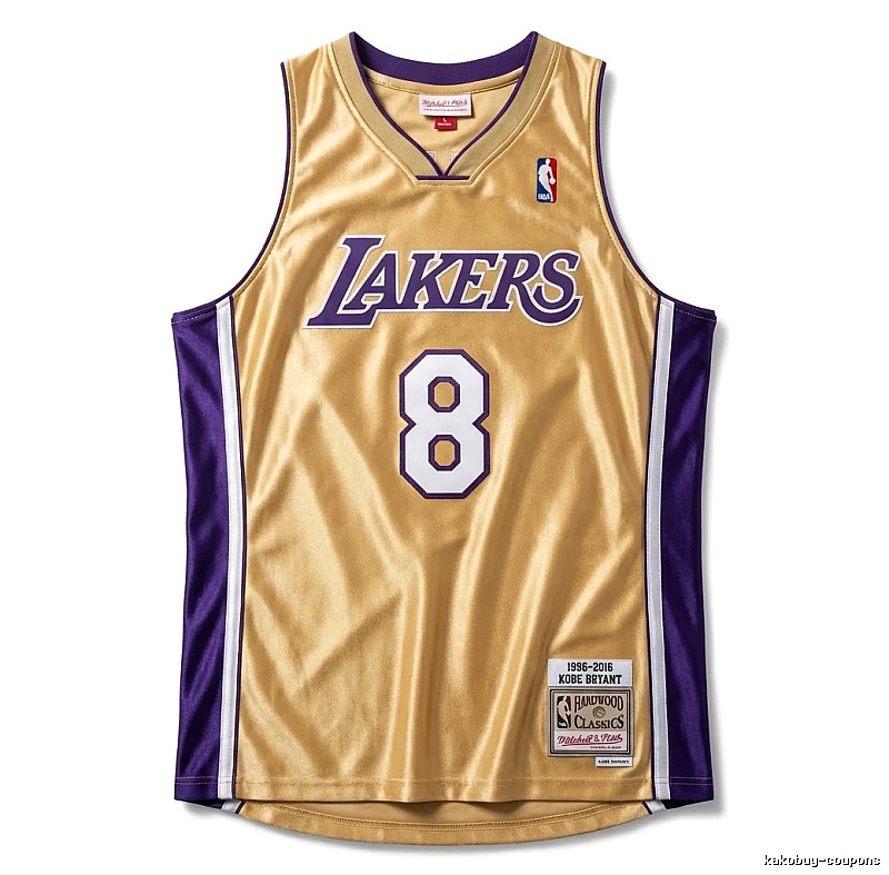 The retro gold and purple jersey of the Kobe Lakers.