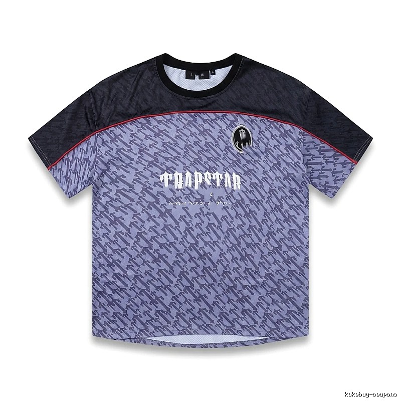 Trapstar Dark Purple and Black Short-sleeve
