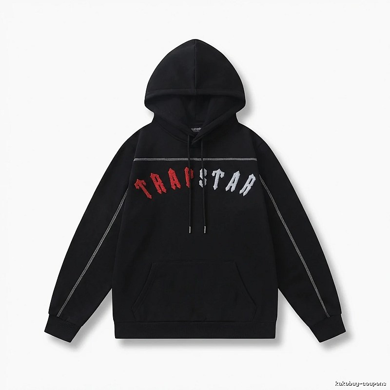 Trapstar letter-style black hoodie