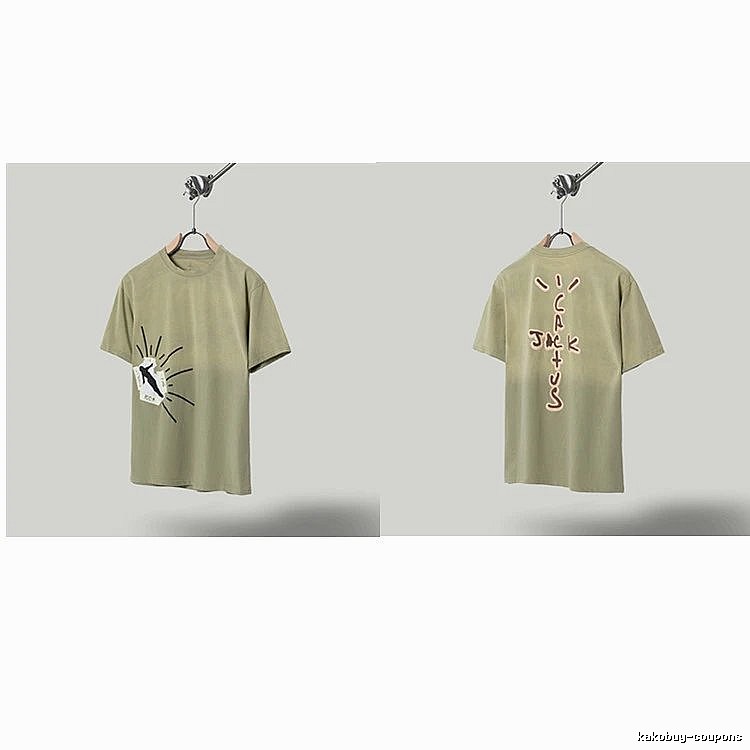 Travis Scott Cactus Jack Streetwear Khaki Green T-Shirt