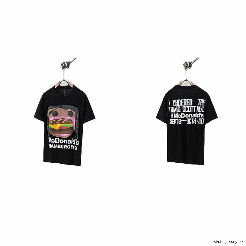Travis Scott x McDonald's Co-branded Printed Black T-Shirt