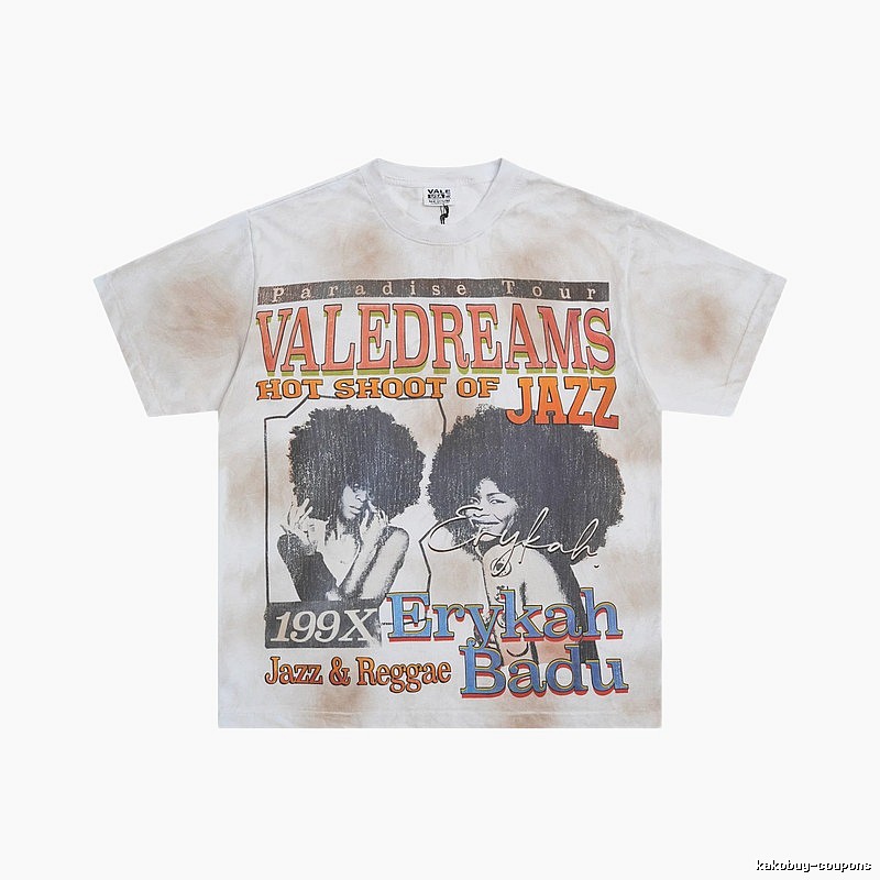 Valley Jazz Portrait Vintage Style Tie-dye T-shirt