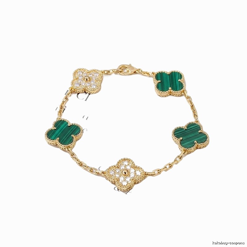 Van Cleef & Arpels Four-leaf Clover Green Bracelet