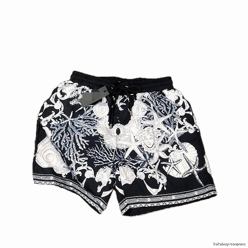 Versace Medusa Luxury Style Black and White Shorts