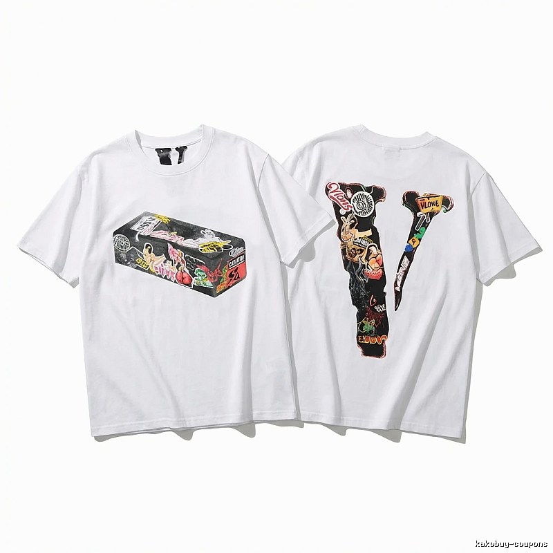Vlone graffiti-style white T-shirt