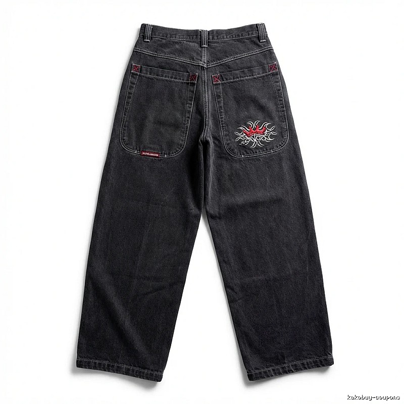 Y2K style retro black jeans