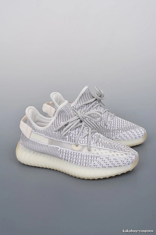 Yeezy Knit Sneakers in White and Lilac, Finished with Textured Knit Upper