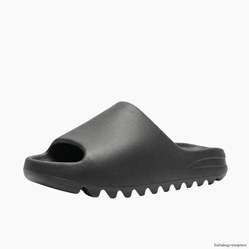 Yeezy matte black slippers